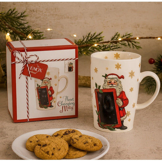 Lenox Christmas Heat Changing Santa Magic Mug – 14 oz Porcelain Holiday Coffee Cup, New in Box | Home
