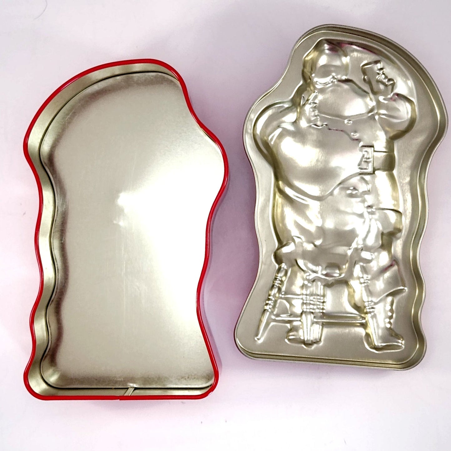 Santa Shaped Tin with Haddon Sundblom Artwork – 1990s Holiday Collectible – “Hospitality” Design