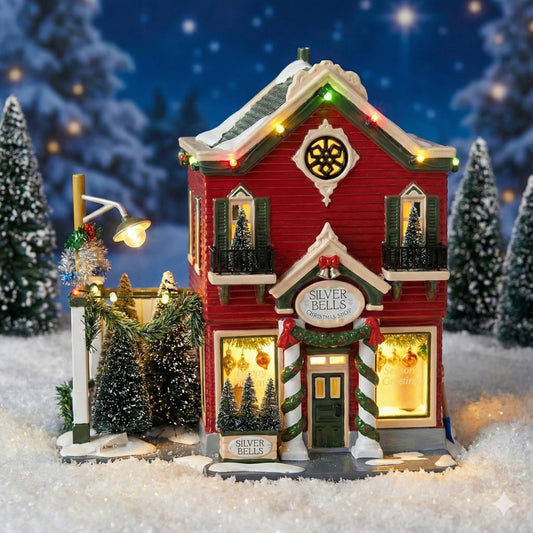 Department 56 Dickens' Village Series – Nicholas Nickleby “Wackford Squeers Boarding School” | Heritage Village Collection | Vintage 1980s Porcelain Lighted House with Light Cord and Box