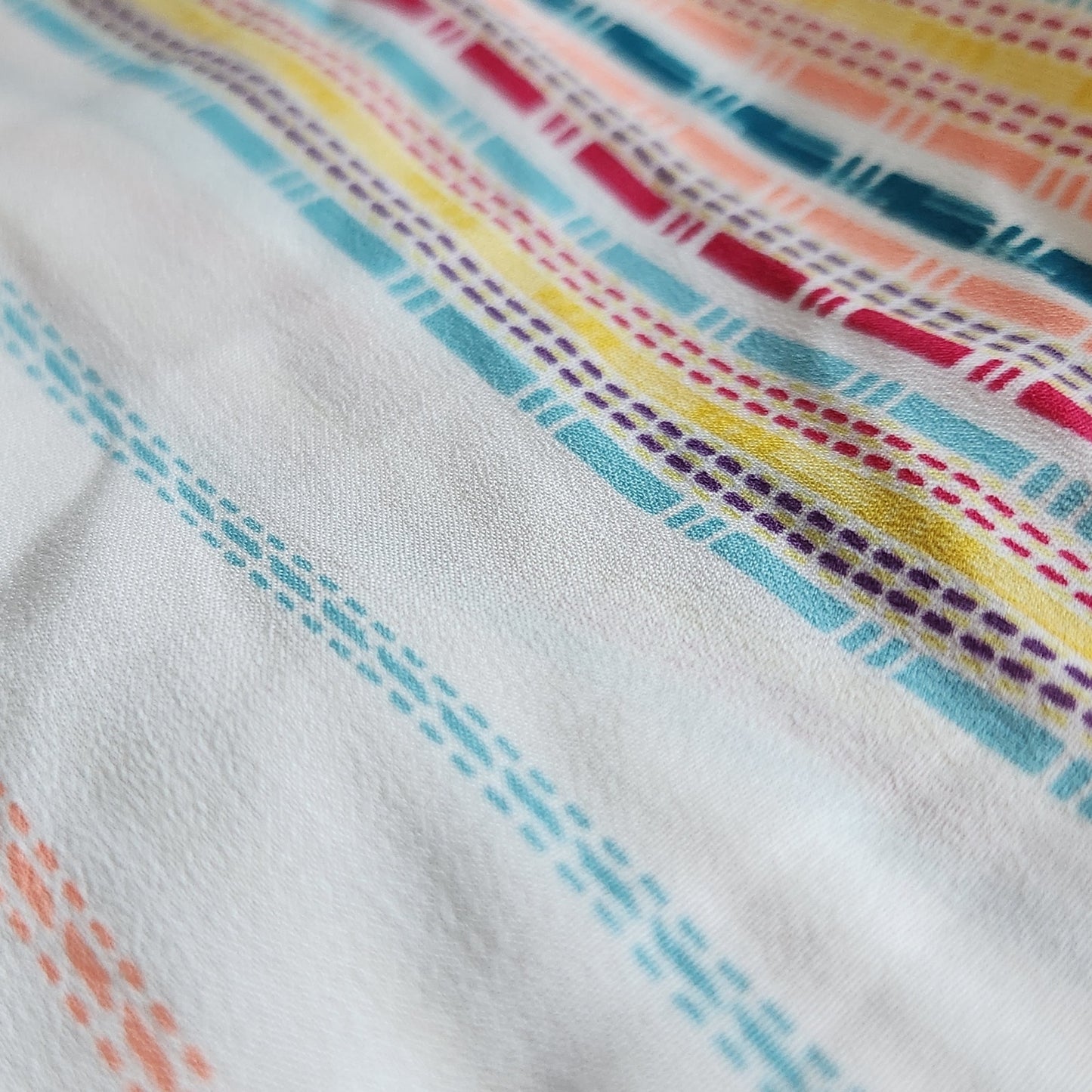 America & Beyond Rainbow Sunshine Pom Pom Beach Cover-Up Dress | Women's Size XL