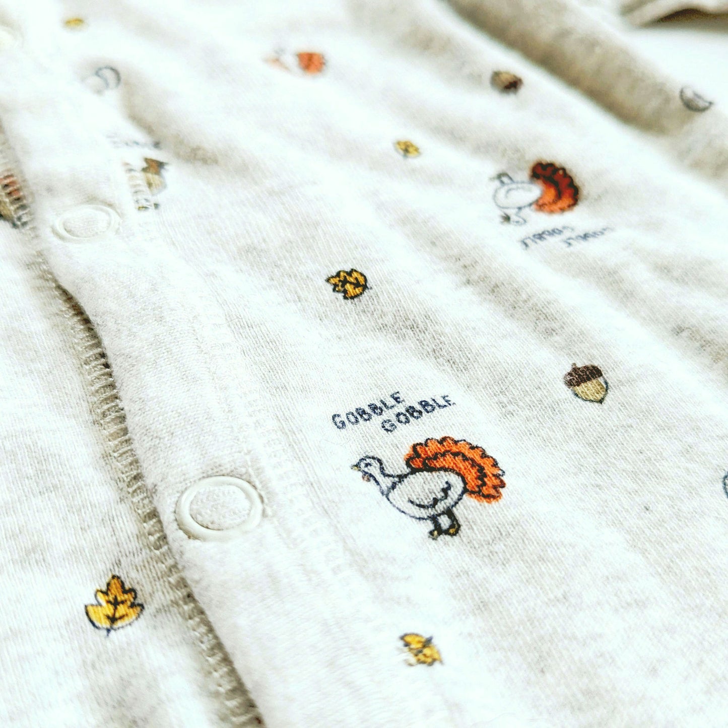 Thanksgiving Footie Pajamas – Turkey Snap Sleep & Play Unisex - 3M