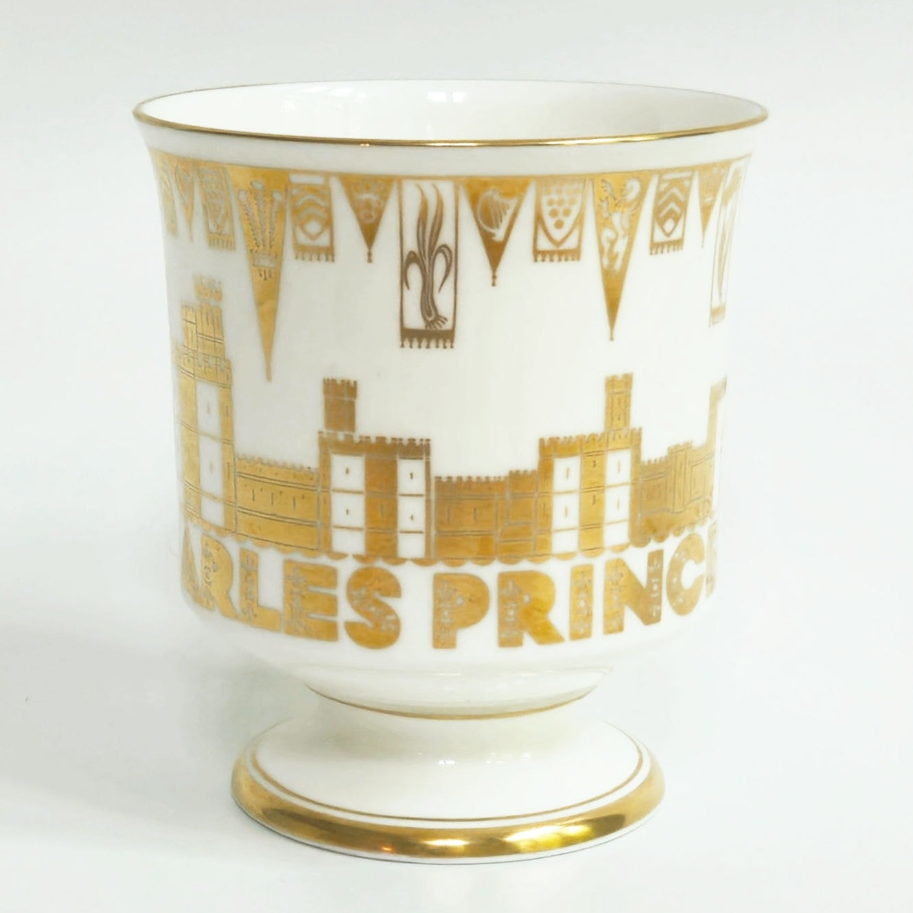 1969 Coalport Prince of Wales Commemorative Bone China Loving Goblet
