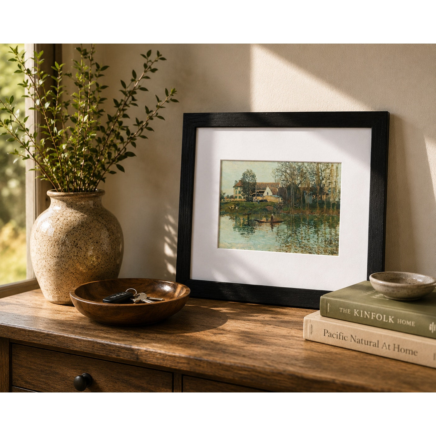 The Seine at Port-Marly by Sisley | Impressionist Seine River Framed Print