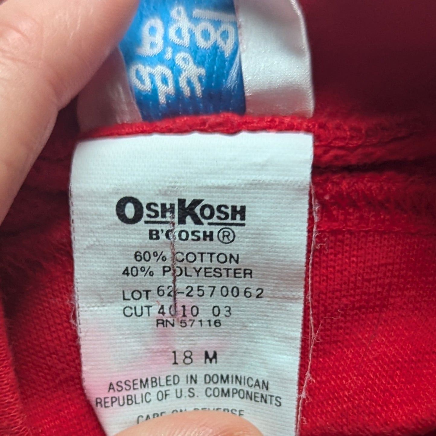 Vintage Baby B’Gosh Scotties & Bows Red Sweatshirt – Toddler 18M – 90s Christmas Holiday Pullover