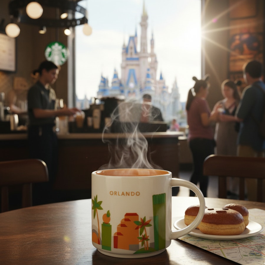 Starbucks “You Are Here” Collection Mug – Orlando, Florida – 14 oz City Skyline Cup