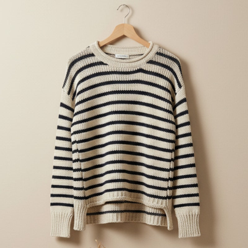 Paris Jersey Girl Viscose Sweater | Marine Blue | Women's M