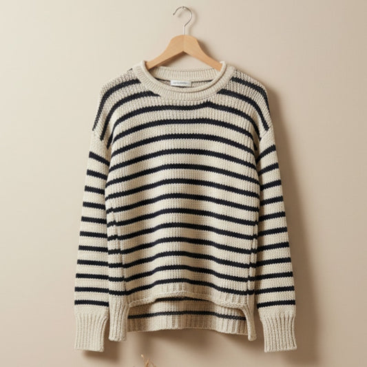Paris Jersey Girl Viscose Sweater | Marine Blue | Women's M