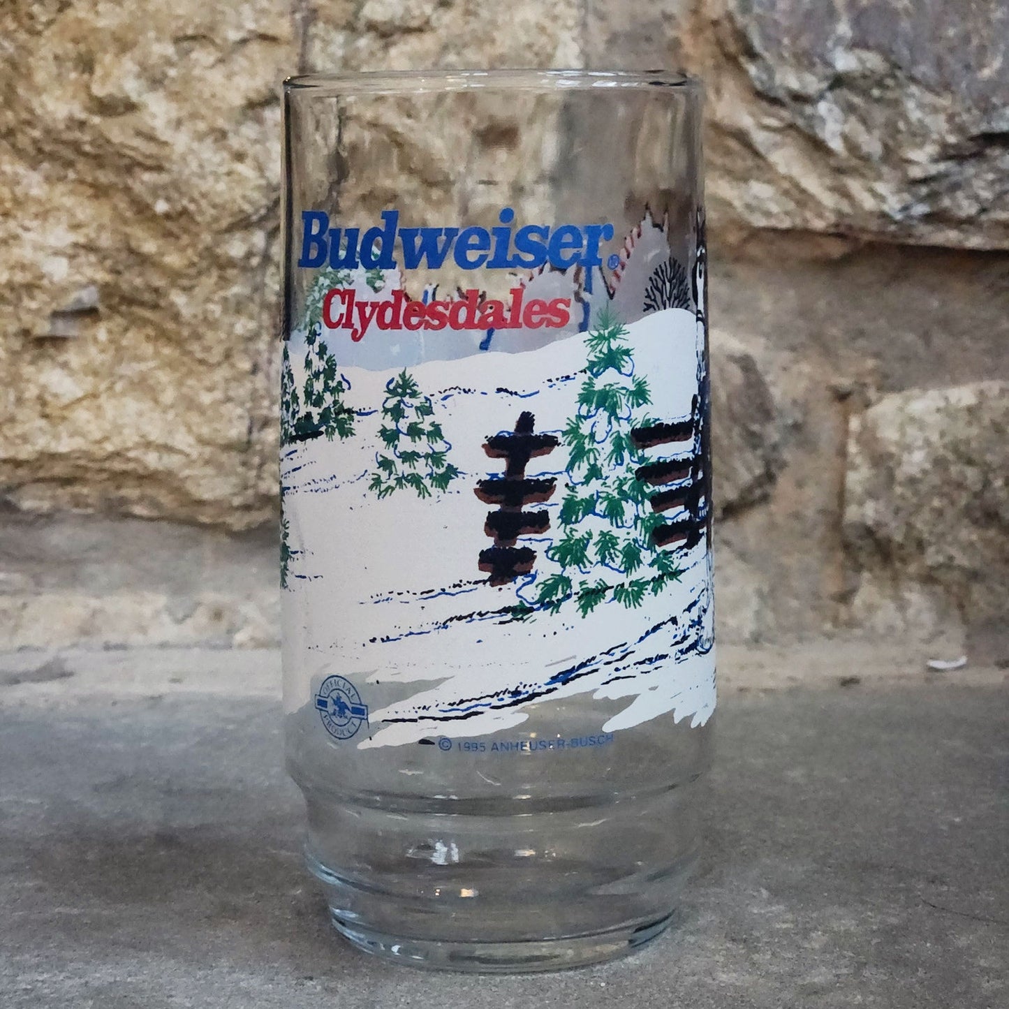 1995 Budweiser “Clydesdales Winter Scene” Highball Glasses – Set of 6