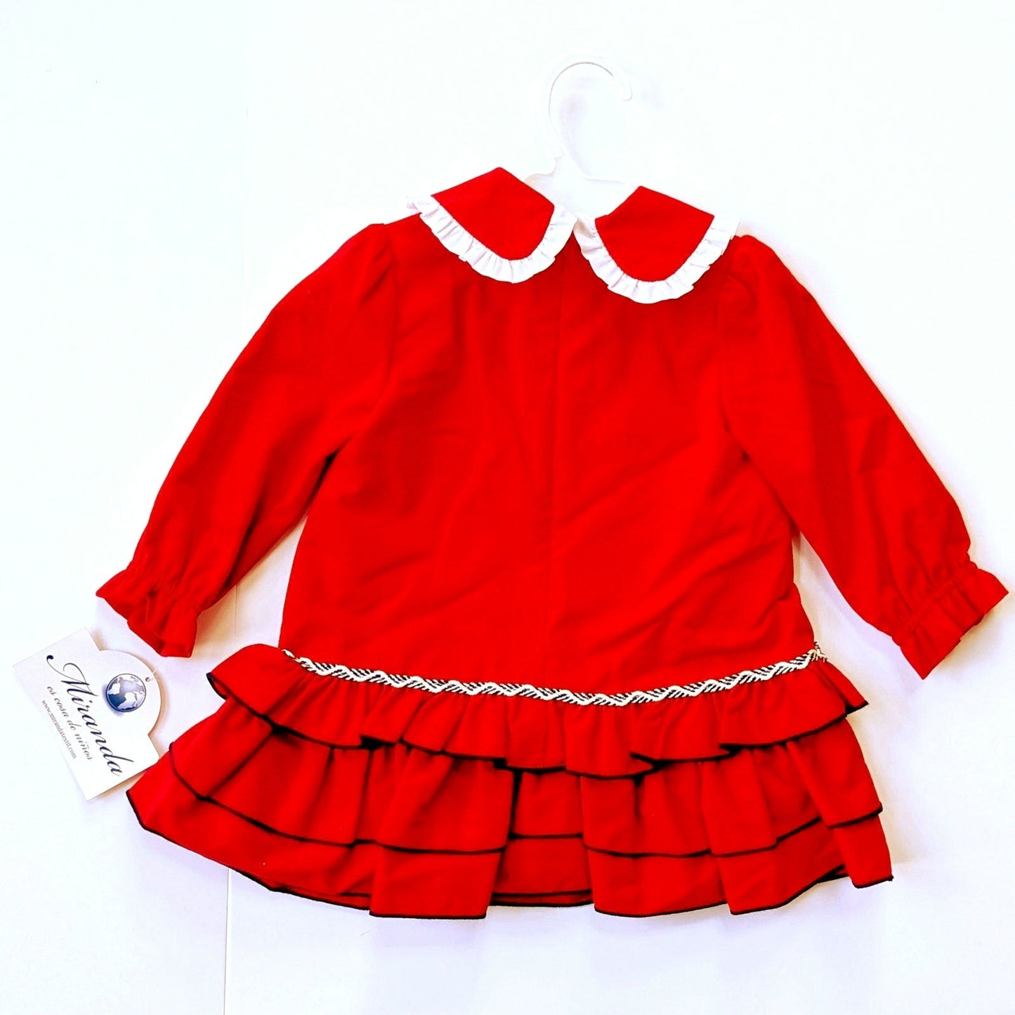 Miranda Baby Girl Red Ruffle Dress | Holiday Christmas Outfit | Size 24M NWT