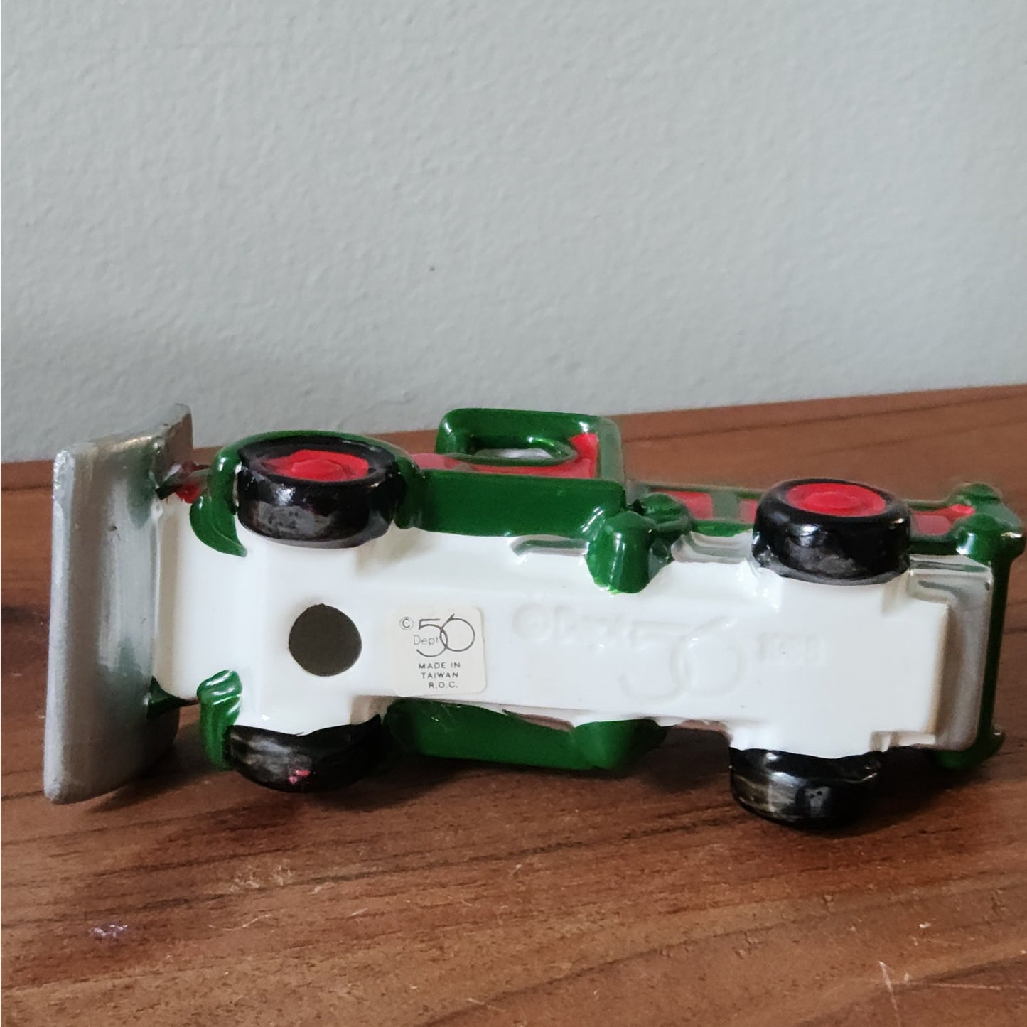 Vintage Department 56 Classic Sedan & Snow Plow — 1990s Snow Village Ceramic Vehicle Set