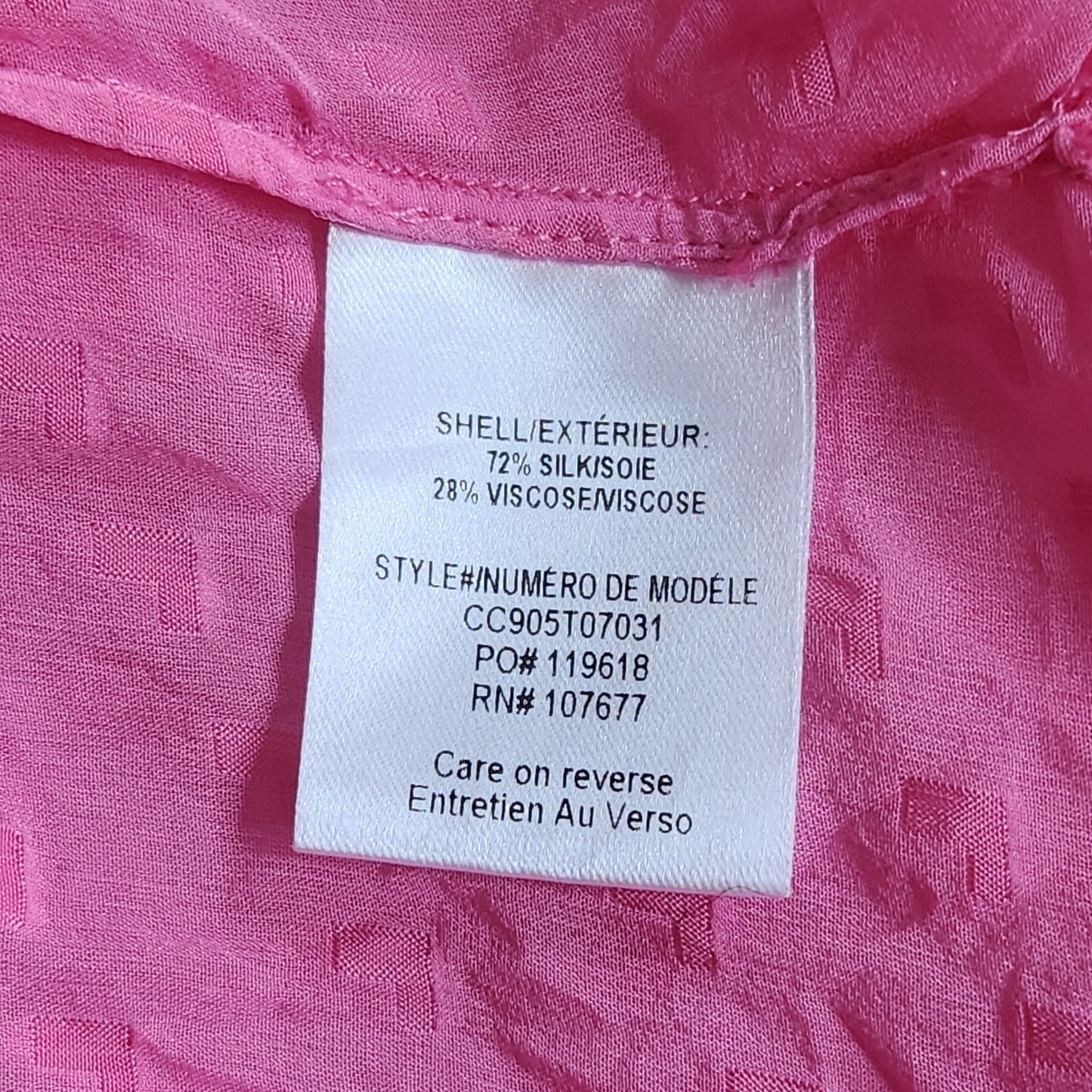 Julius Tier Sleeve Silk Blend Blouse Hot Pink | Women's M