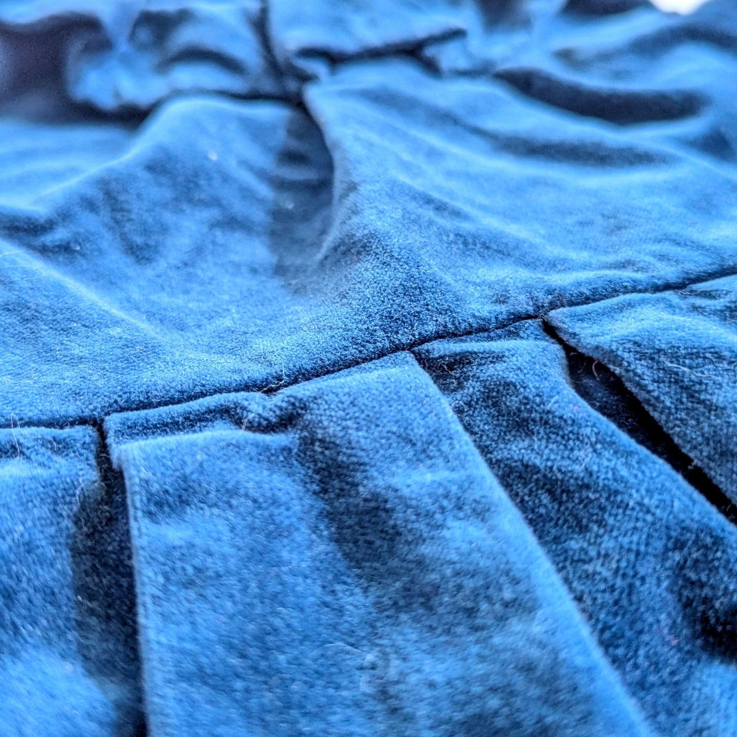 Janie and Jack Sapphire Blue Velveteen Pleated Dress | Luxe Winter Line | Baby Girl 12-18M