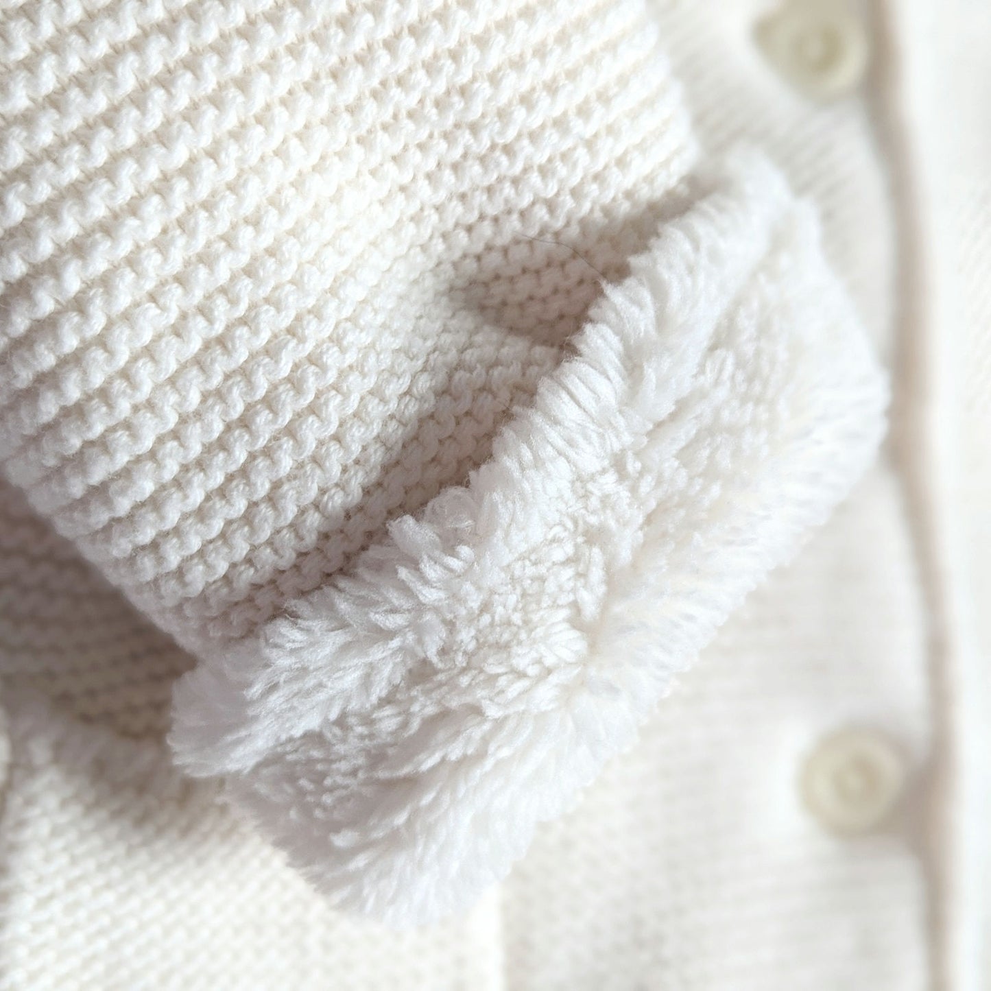 Baby Gap Ivory Sherpa Bear Ears Sweater Cardigan Jacket | Size 12-18 Months