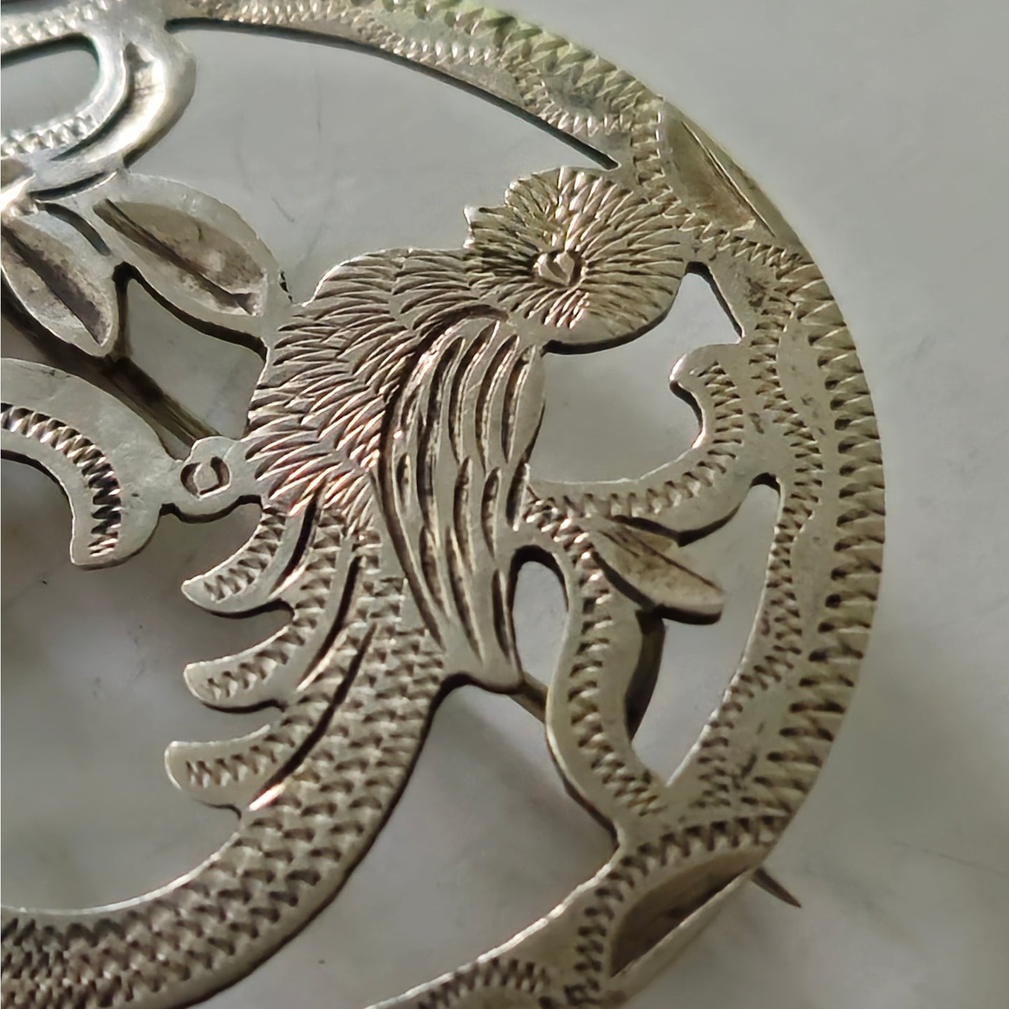 Vintage Guatemalan 900 Silver Bird Brooch