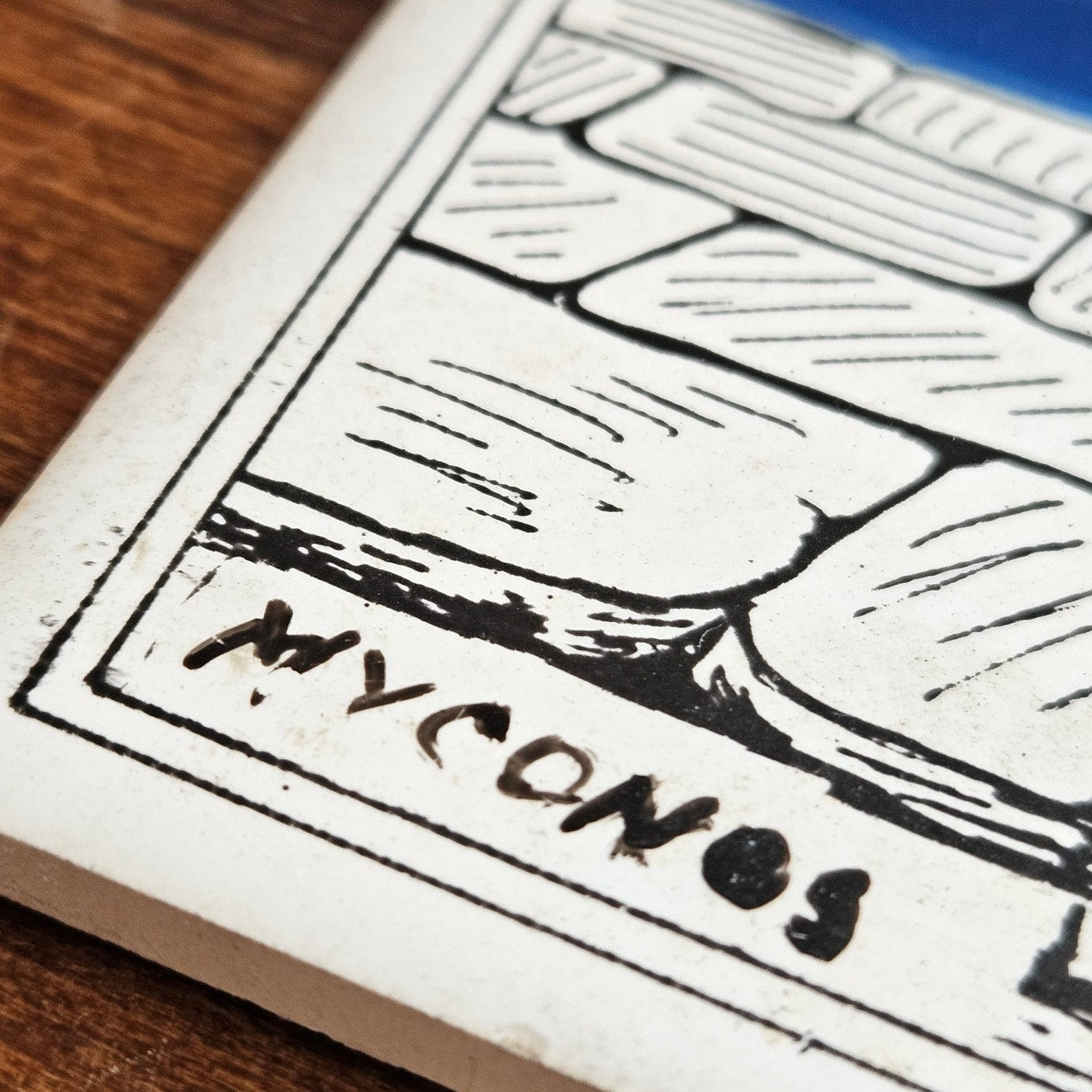 1970s Greek Ceramic Tile | Handmade Mykonos Pelican