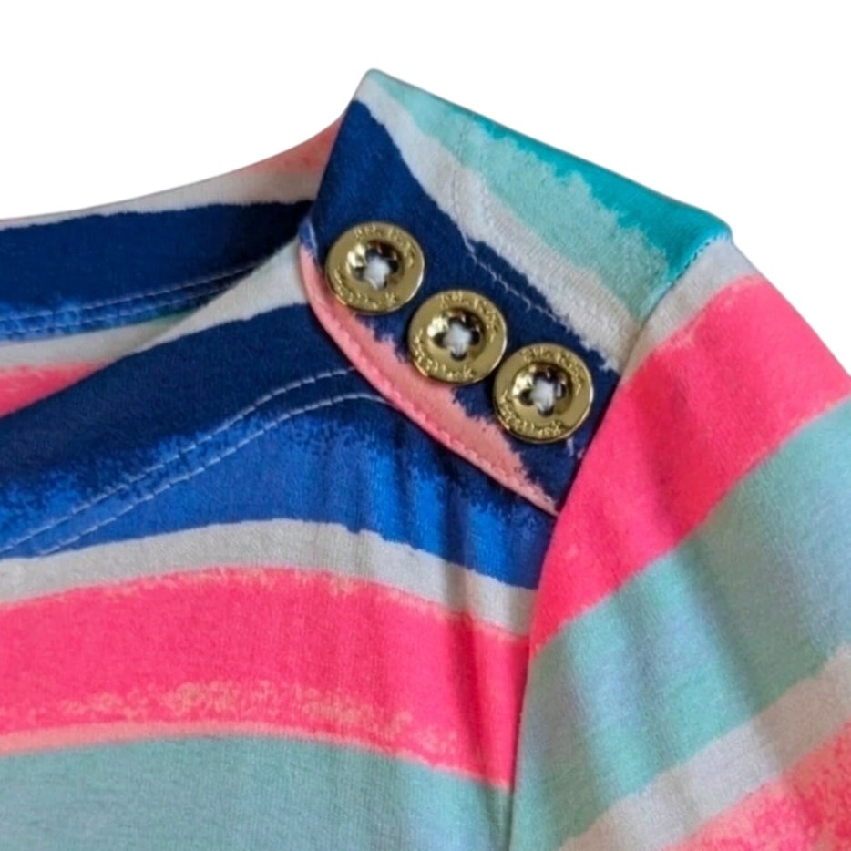 Lilly Pulitzer Marlowe 3/4 Sleeve Dress | Sandy Shell Stripe | Women's M