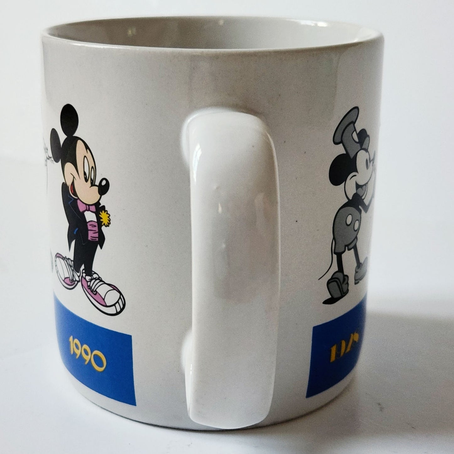 Vintage 1980s Mickey Through the Years Mug — Applause® — 1928→1990 Timeline