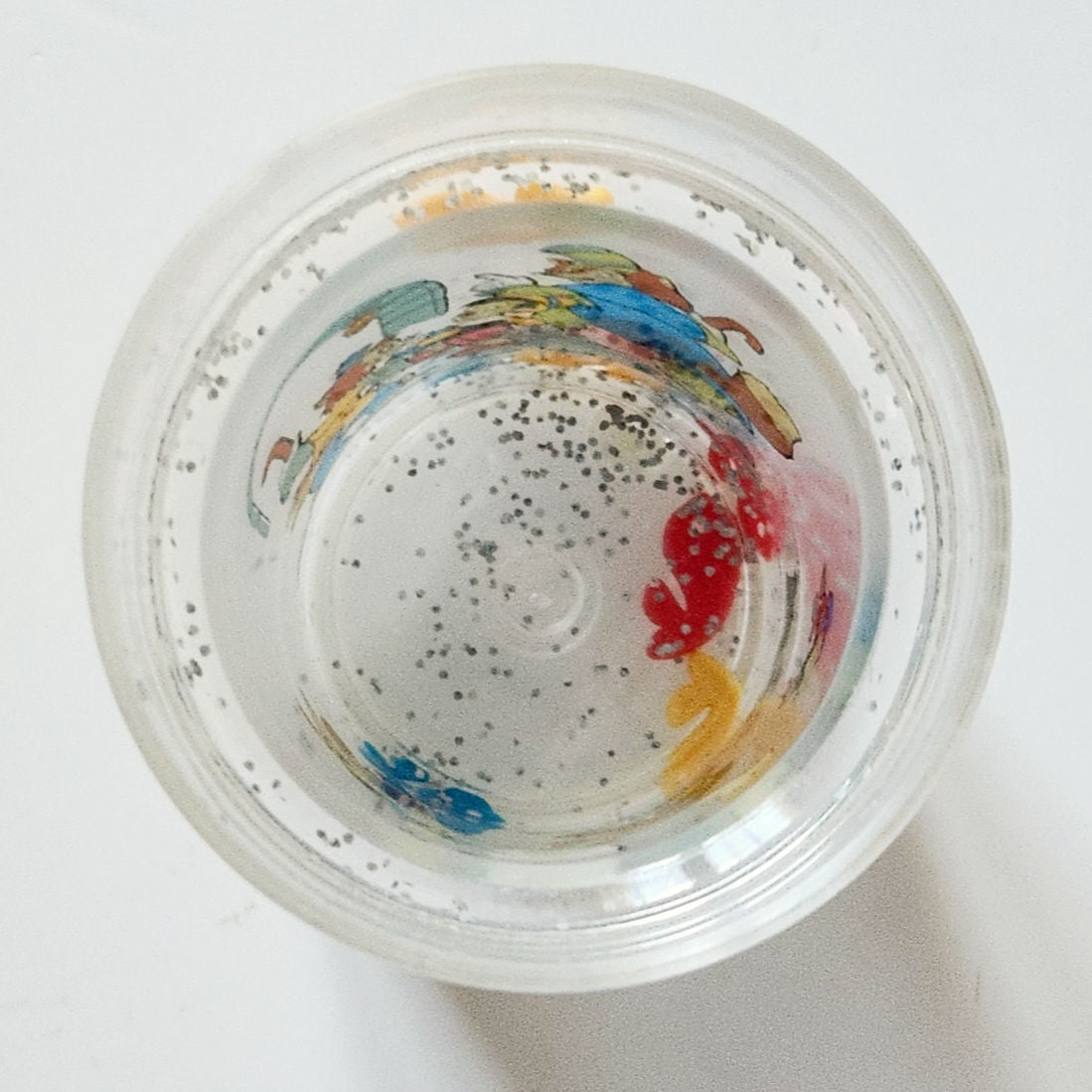 Vintage 90s Kids Pinocchio Geppetto & Figaro Disney Glitter Snow Globe Cup / Tumbler