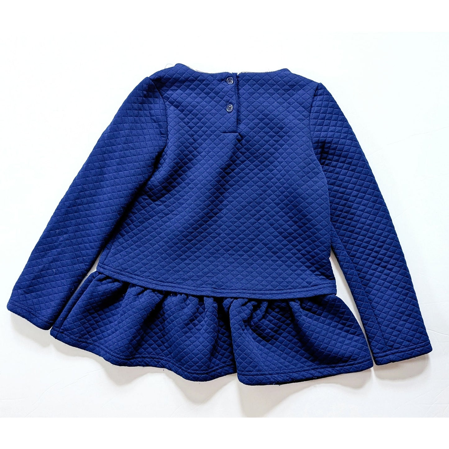 ✨ Nannette Kids Blue Quilted Dress Sparkly Silver Stars Drop Waist | Girls Size 6