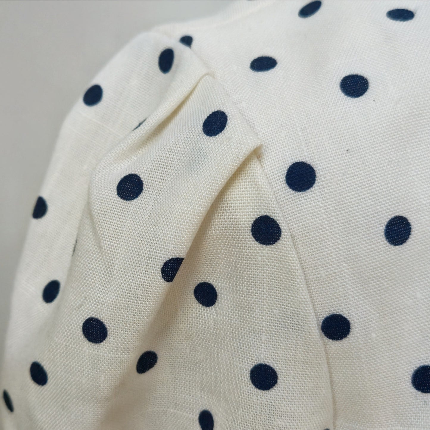 Vintage 1990s Damon Petite Navy and White Polka Dot Dress | Women's 10 | Union Made USA