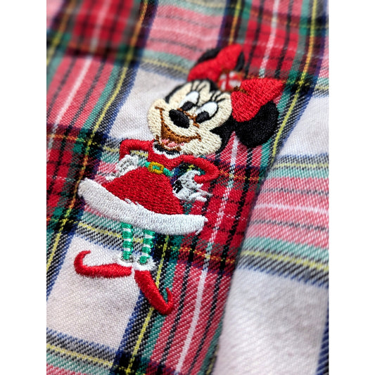 🎄 Disney Christmas Holiday Plaid Dress with Minnie Mouse Appliqué | Toddler Girls Size 2T 🎁