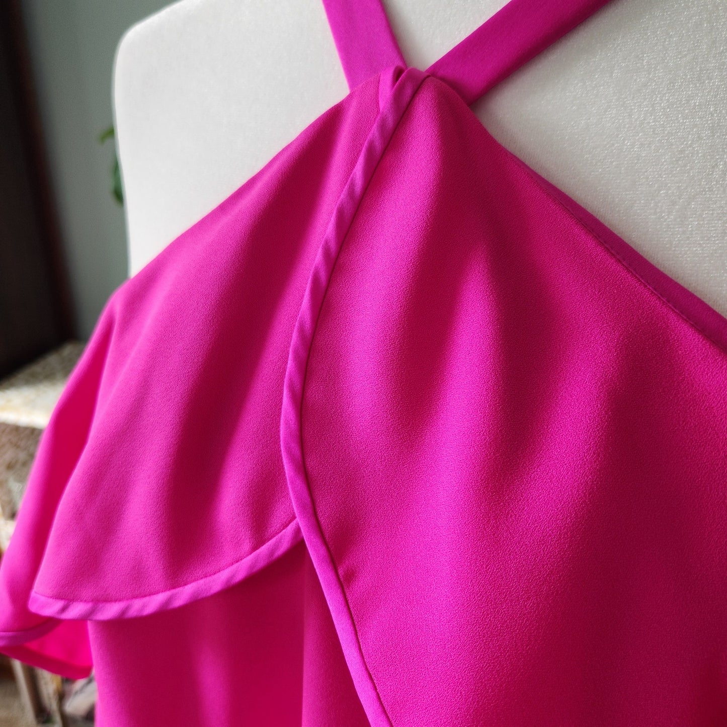 Lilly Pulitzer Berry Sangria Pink Abrielle Dress Cold Shoulder Long Sleeve Women's Size 10