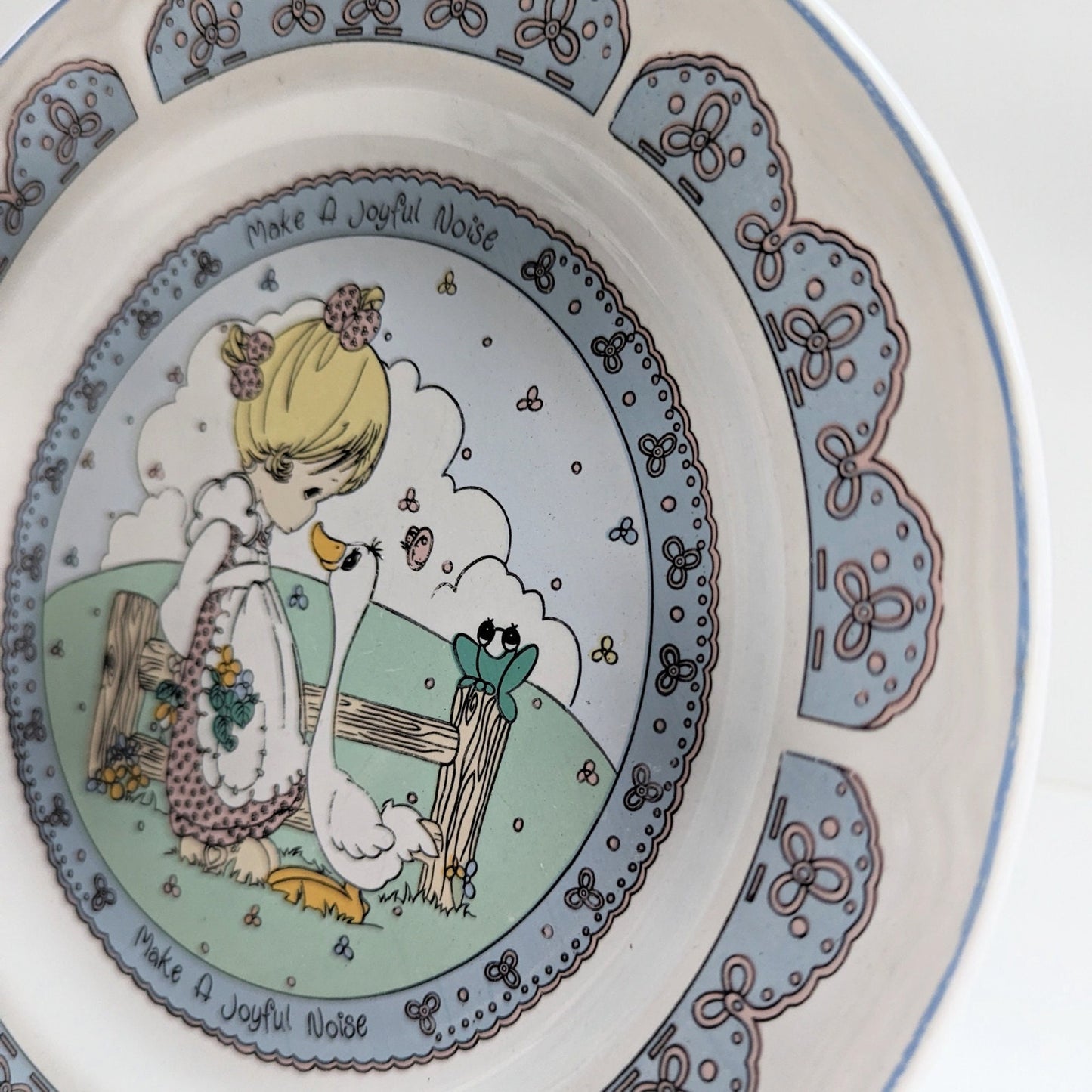 Vintage 1992 Precious Moments "Make a Joyful Noise" Salad Plate