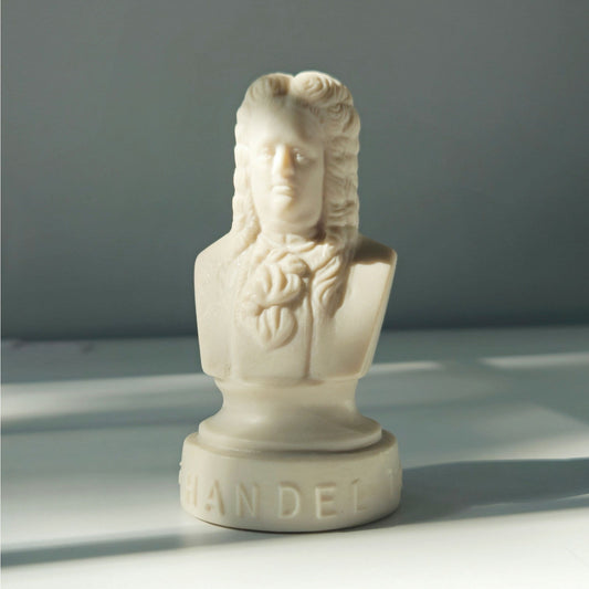 Vintage Halbe Handel Plastic Bust | 4.5" Composer Figurine | Piano Gift Decor