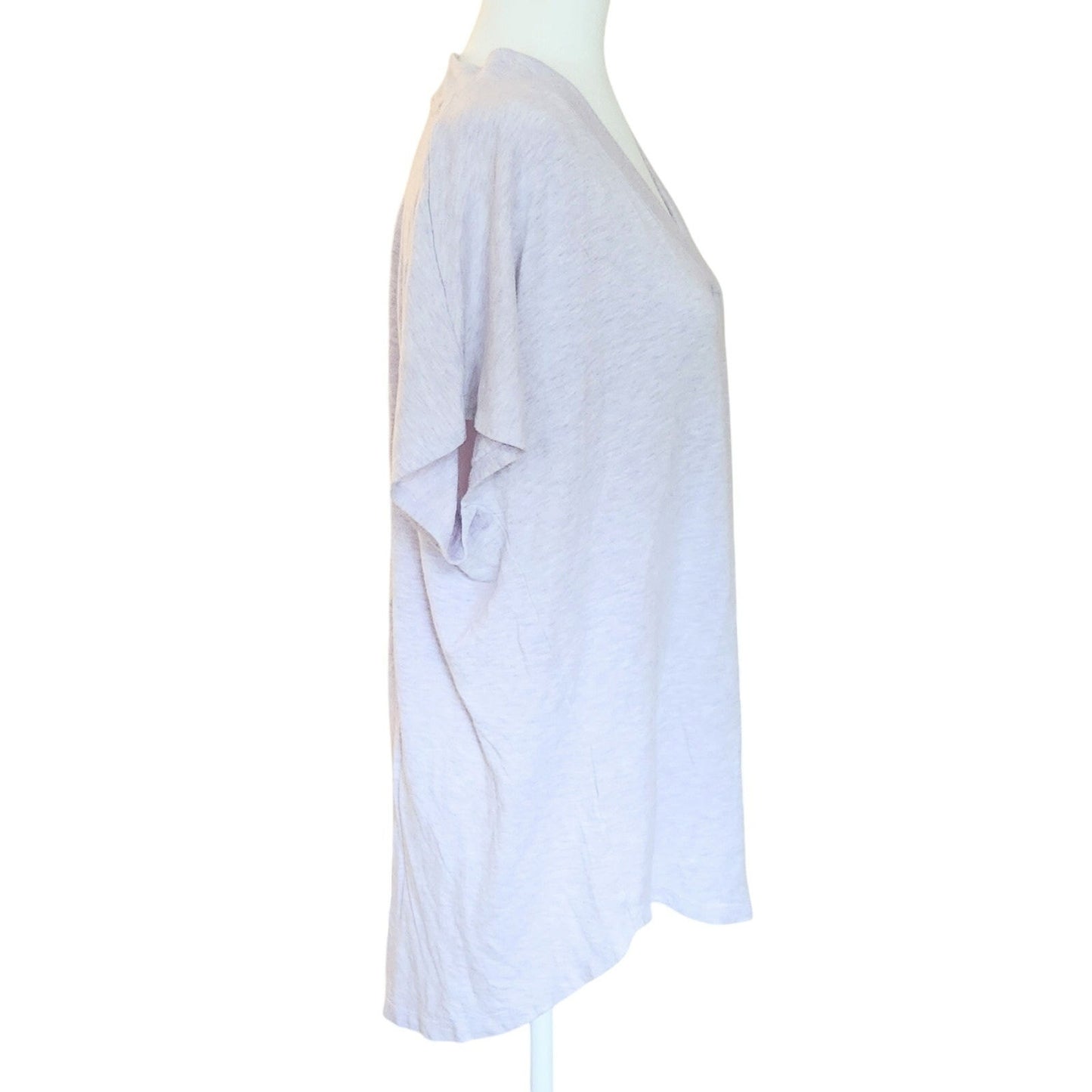 Lou & Grey Purple V-Neck Lounge Tee | Soft Stretch Relaxed Fit Top | Women’s XL