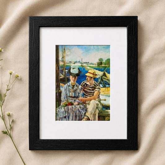 Argenteuil by Édouard Manet | Impressionist Seine River Framed Print Wall Art