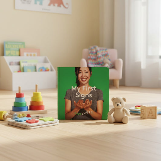 “My First Signs” Montessori Board Book | Baby Sign Language