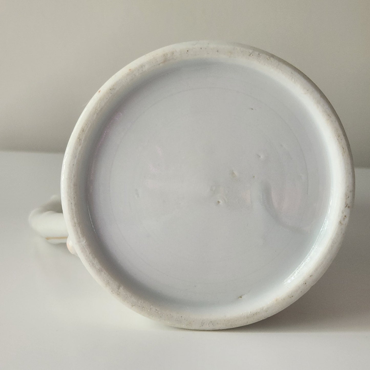 Antique Japanese Chocolate Pot | Early 20th Century Porcelain | Red Orange Floral Design with Gold Gilding | Bamboo Handle | Asian Decorative Teapot 7.5"