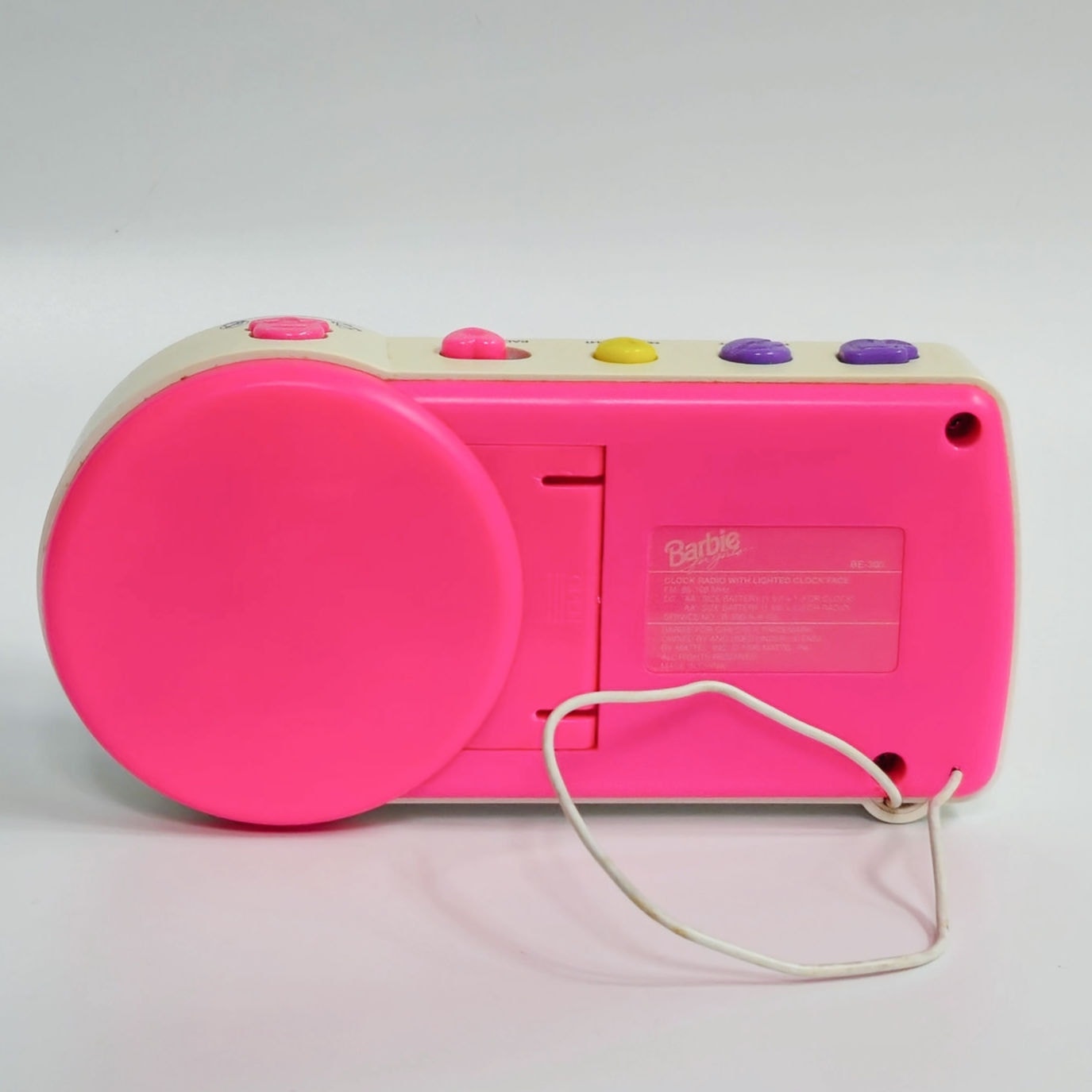 Vintage 1995 Barbie Clock Radio | Hot Pink / Purple Dopamine