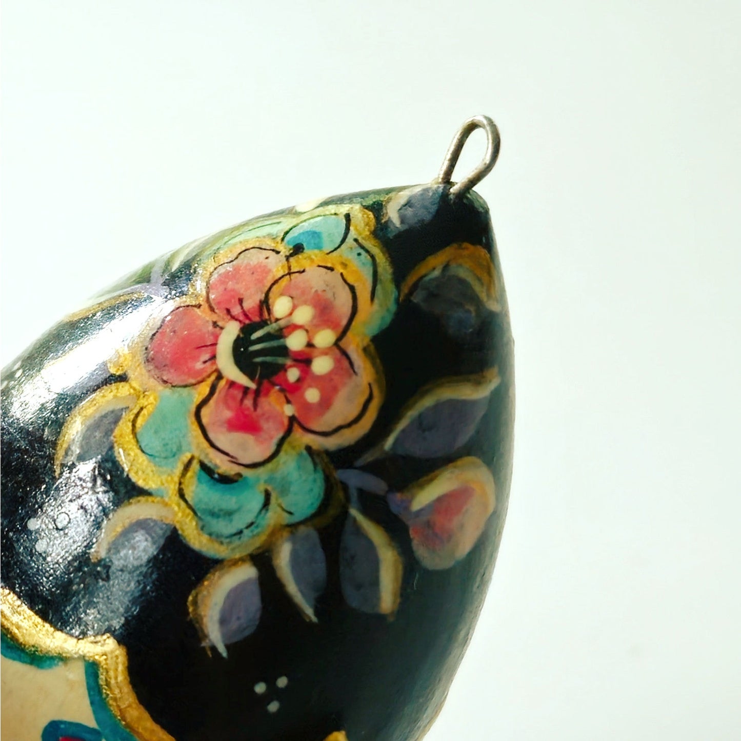Vintage Hand Painted Russian Nesting Doll Ornament