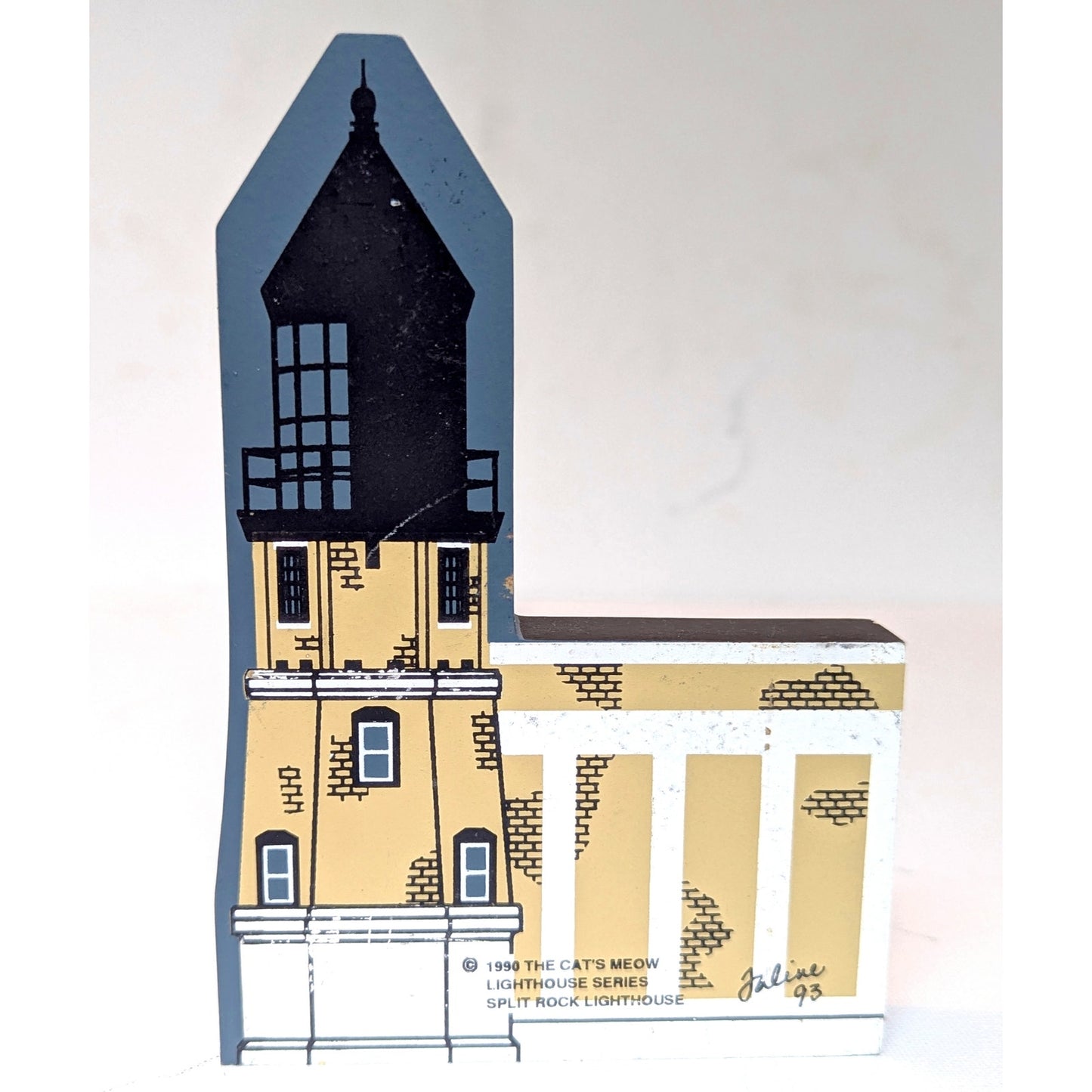 Cat’s Meow Village Split Rock Lighthouse Minnesota 1990 Series Signed 1993 Vintage Collectible