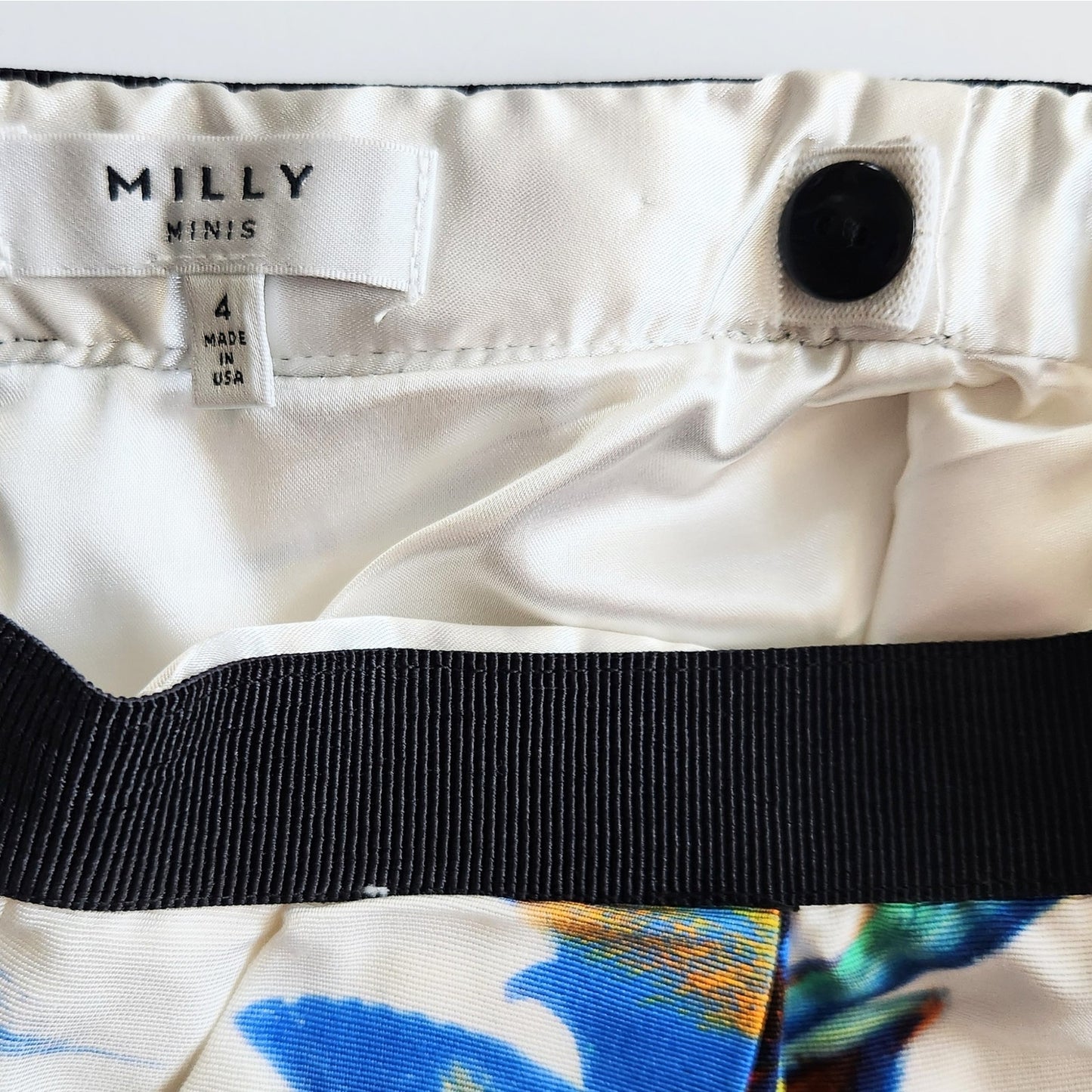 Milly Minis Girls Art Floral Two Piece Set | Sleeveless Crop Top & Skirt | Size 4