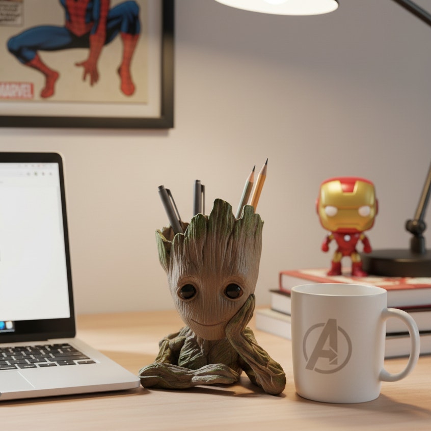 🌿 Marvel Baby Groot Figure Planter | Guardians of the Galaxy Collectible Desk Decor