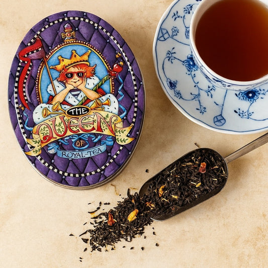 Mary Engelbreit Queen of Royal-Tea Tin | Vintage Collectible Storage Box | Queen of Everything Theme | Home