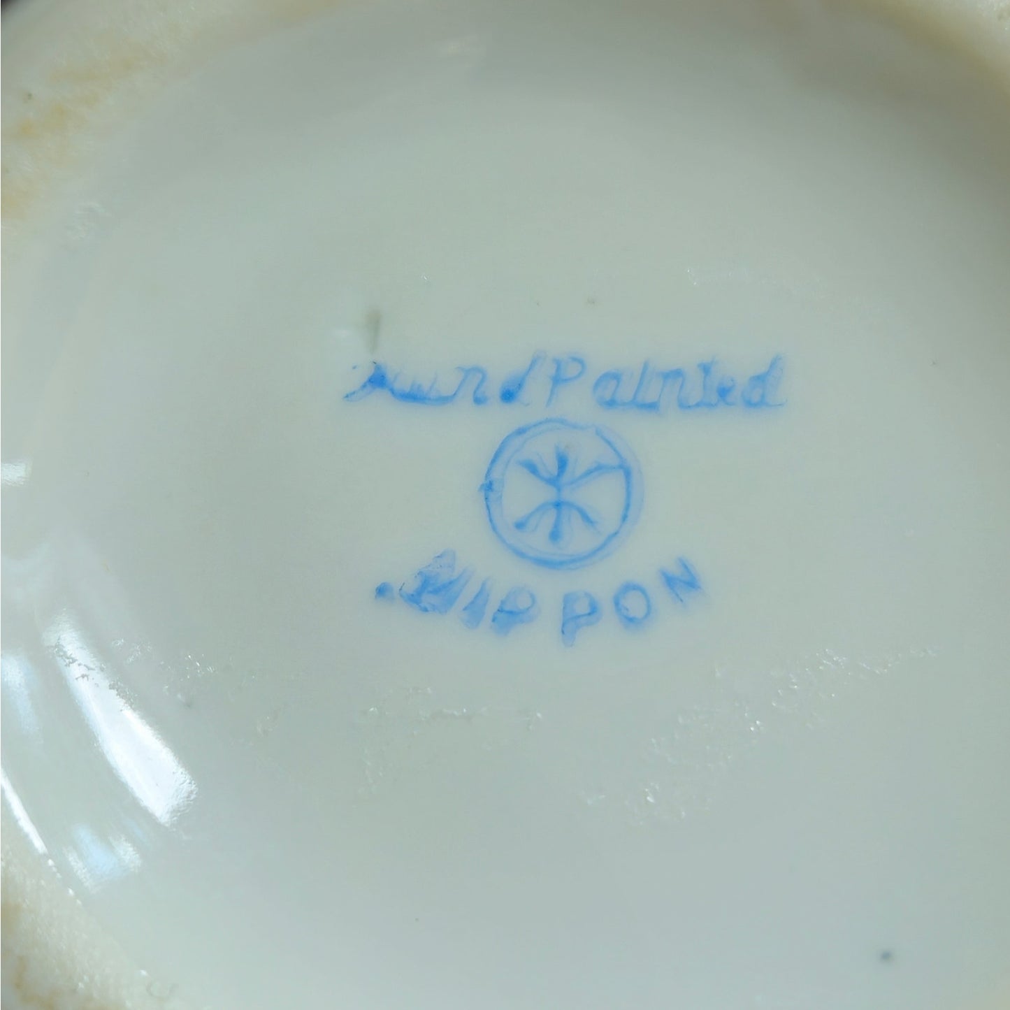 Antique Japanese Nippon Porcelain Cherry Blossom Creamer & Covered Sugar Bowl