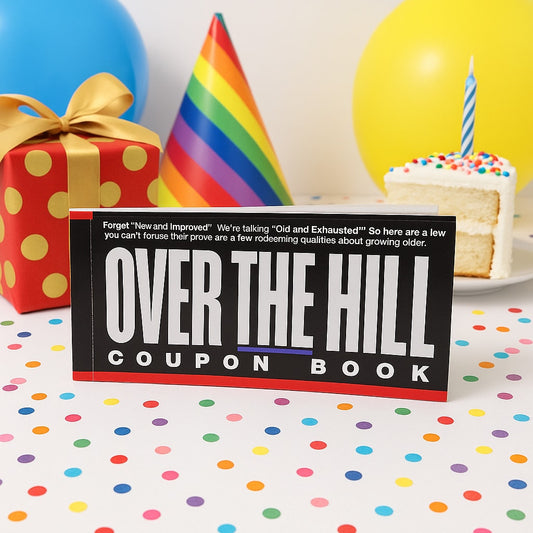 Vintage 1988 Hallmark "Over the Hill" Gag Coupon Book – 80s Retro Birthday Gift