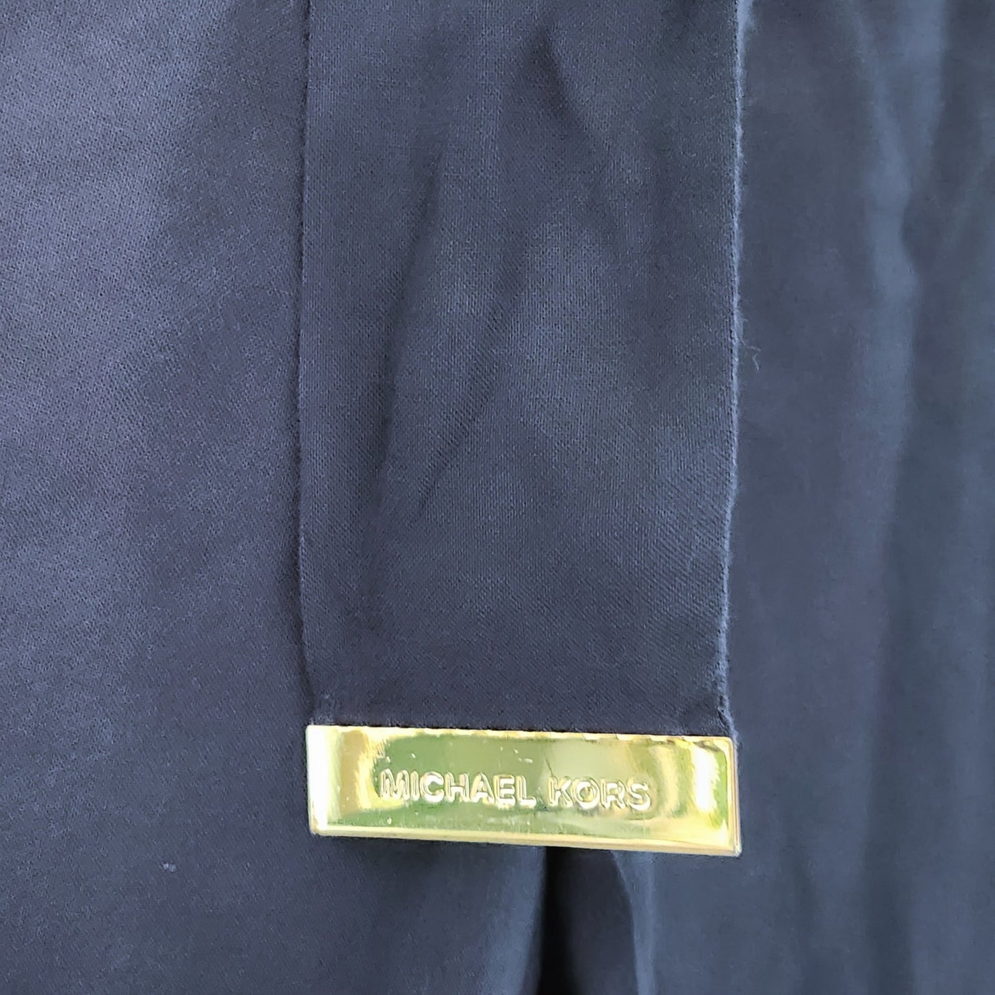 Michael Kors Wide Leg Pants Navy Blue Viscose Tie Waist | Women's 10