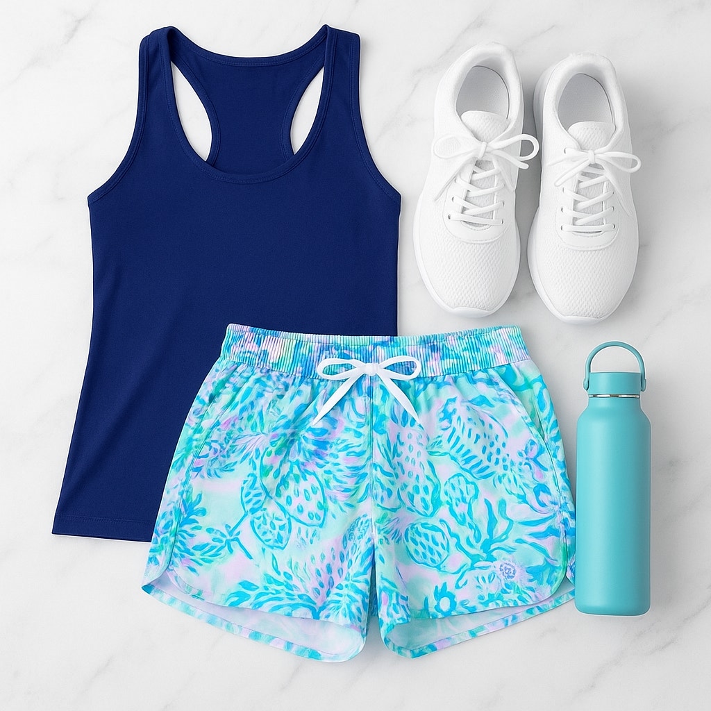 Lilly Pulitzer Run Around Shorts | CraySea Seashell Amethyst Tint | Women's XS