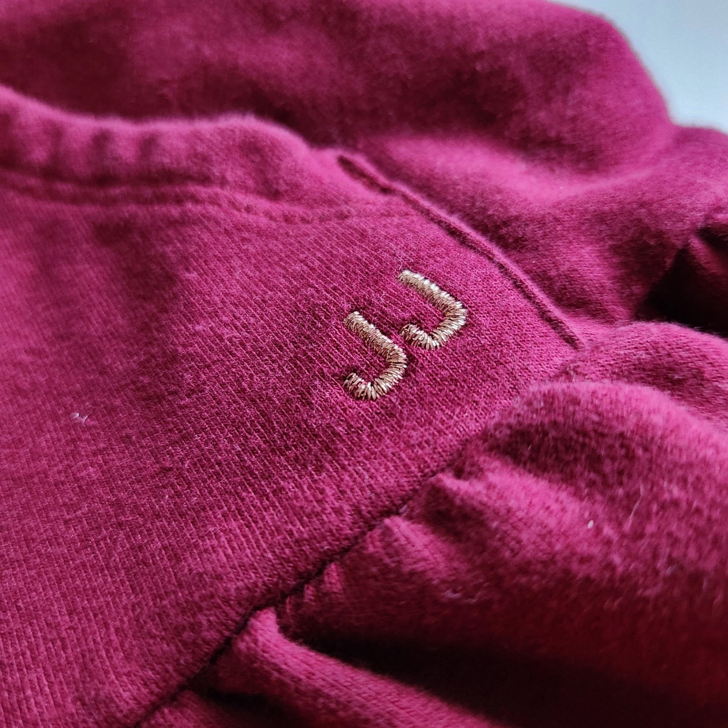 Janie and Jack Girls Burgundy Hooded Dress | French Terry Drop Waist Ruffle Sleeve | Size 5