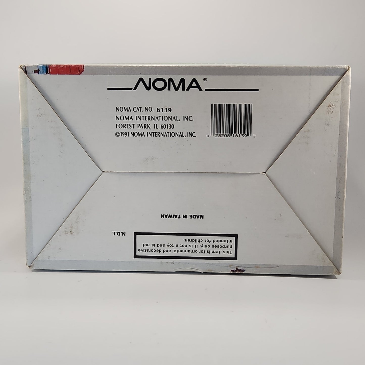 1991 Christmas Village Porcelain Lighted House – Snow-Covered Colonial with Box