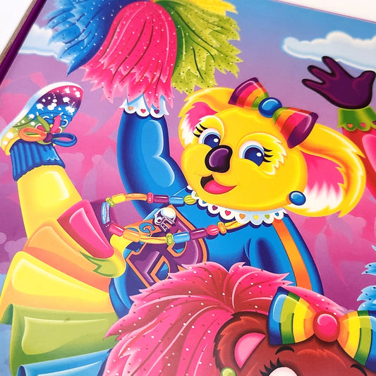 Vintage Lisa Frank | RARE Unused 1990s Cheerleader Bears Tri-Fold Binder