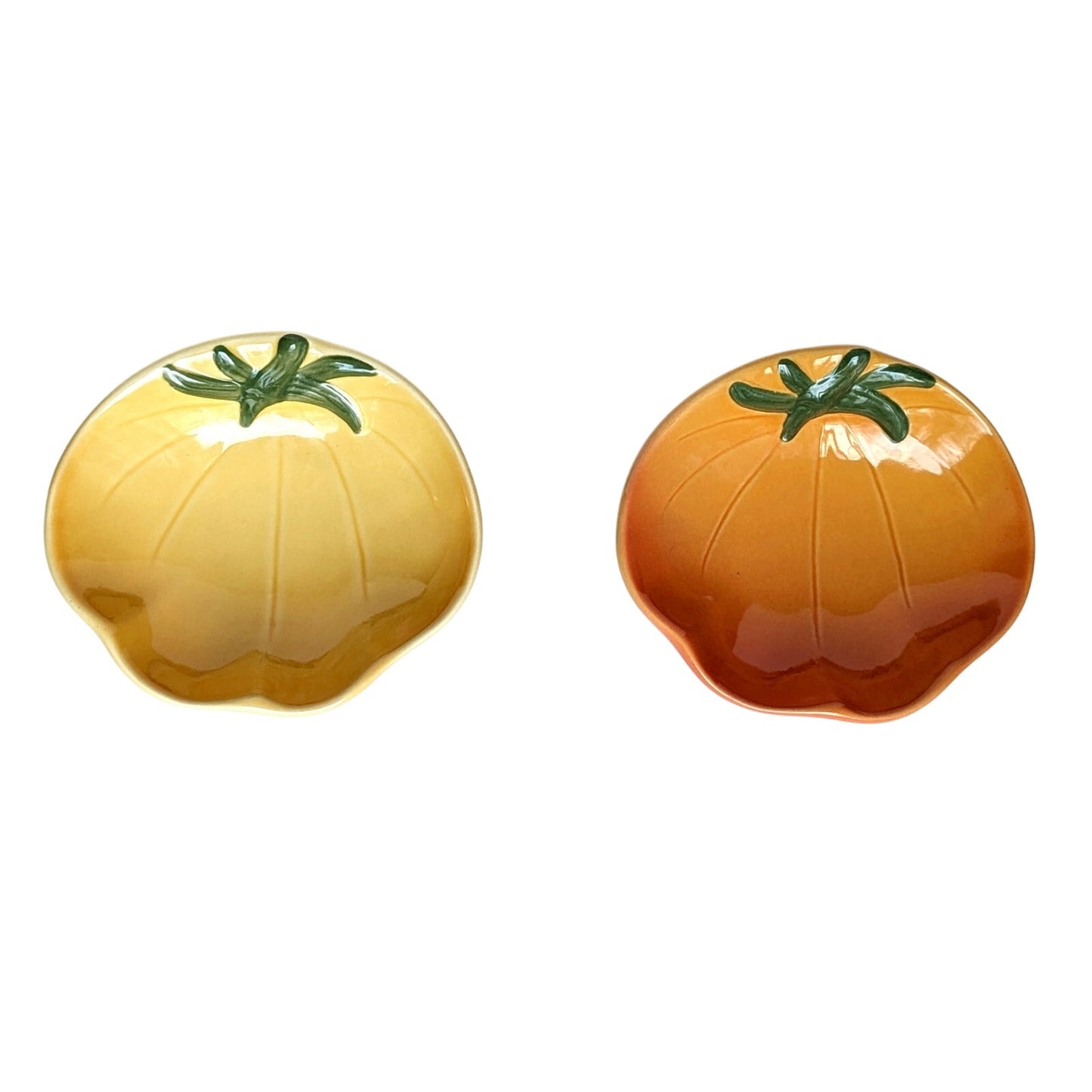 🍅 Williams Sonoma Vintage 2000s Heirloom Tomato Appetizer Dip Bowls – Set of 2 (Orange & Yellow) | Home
