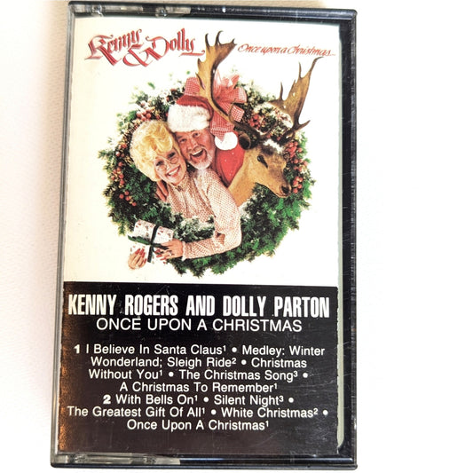 🎄 Vintage 1984 Kenny Rogers & Dolly Parton Cassette – Once Upon A Christmas 🎶