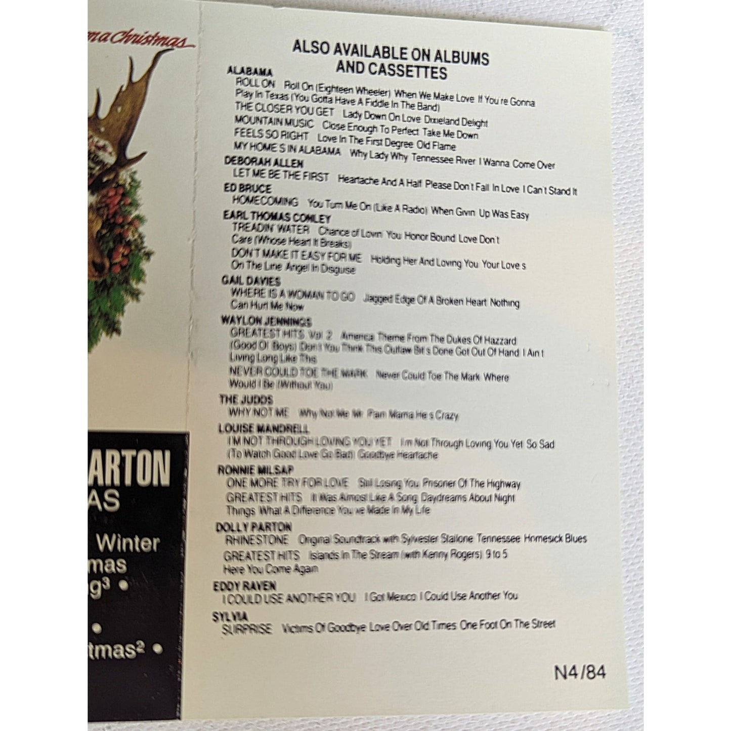 🎄 Vintage 1984 Kenny Rogers & Dolly Parton Cassette – Once Upon A Christmas 🎶