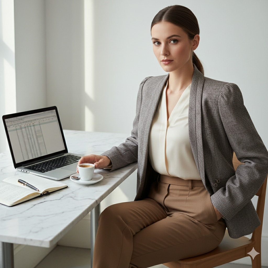 Vintage 1980s Peabody House Wool-Blend Blazer | Shawl Collar Wrap | Women's Size 7/8 S/M