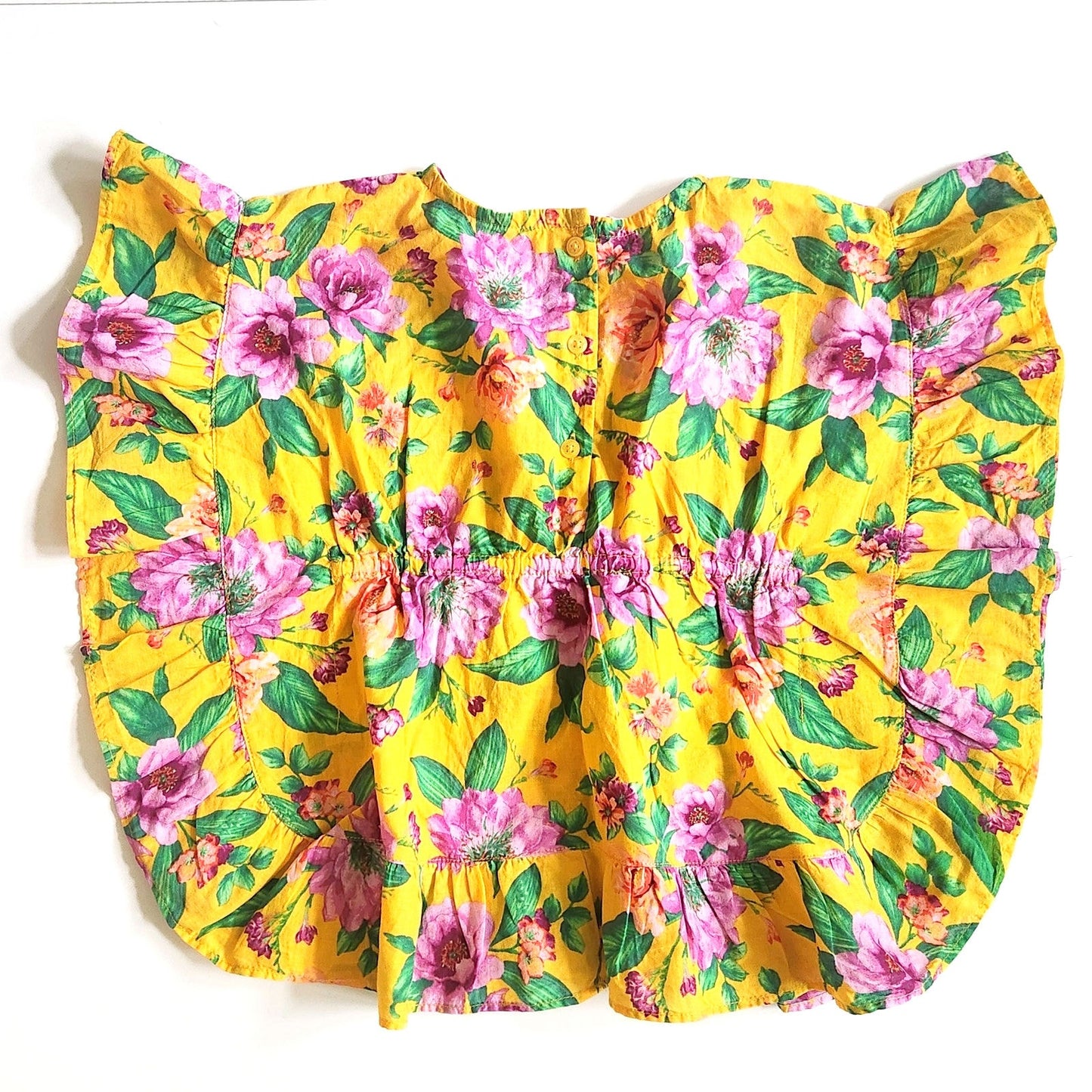 Janie and Jack Girls Floral Ruffle Swim Cover-Up & Recycled Flutter Sleeve Swimsuit Set 2T Solar Power Floral